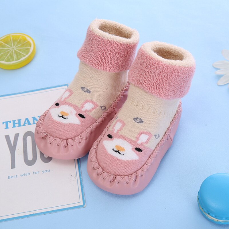 Kids Socks Slippers with Rubber Sole